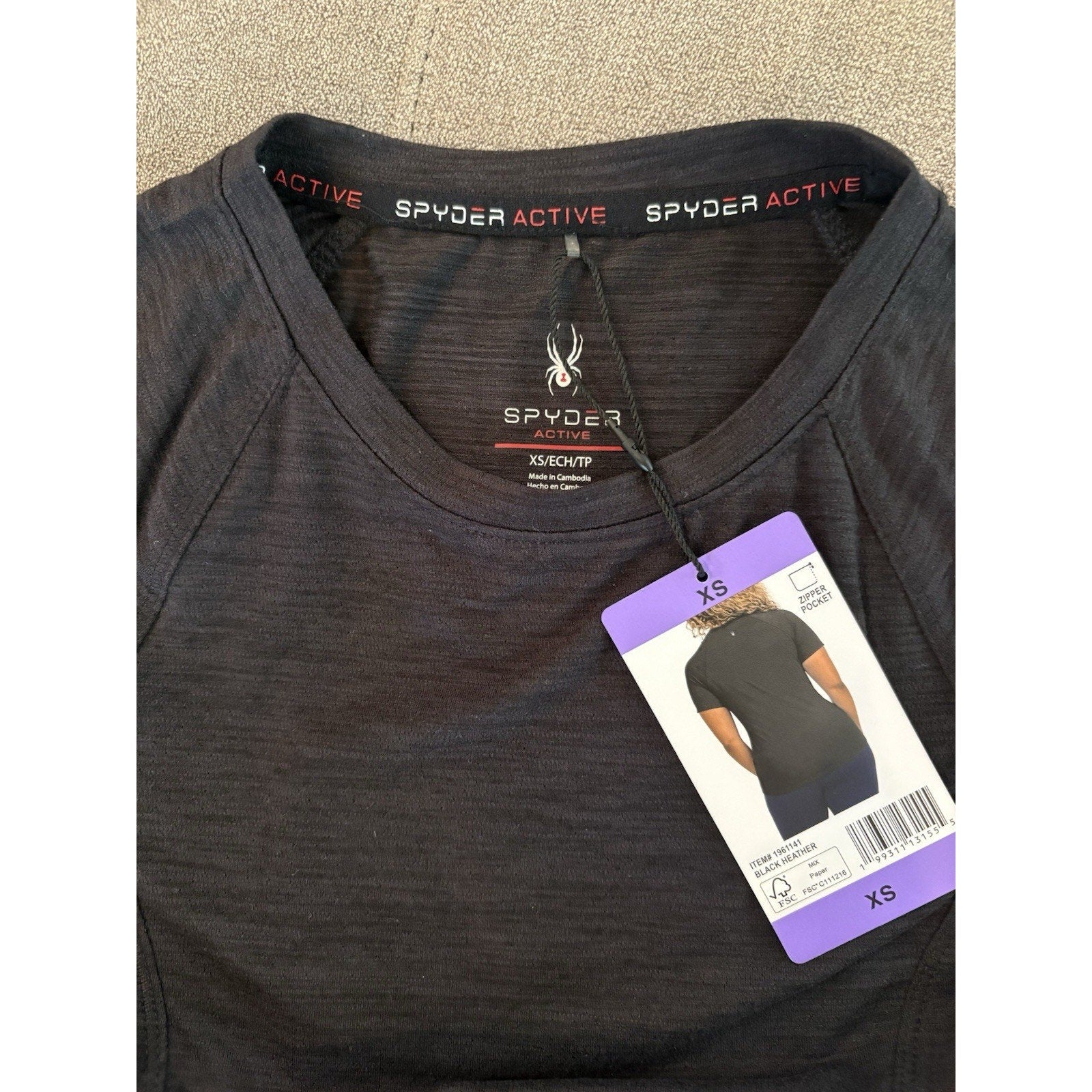 Spider Women Active Shirt with Pocket - NWT