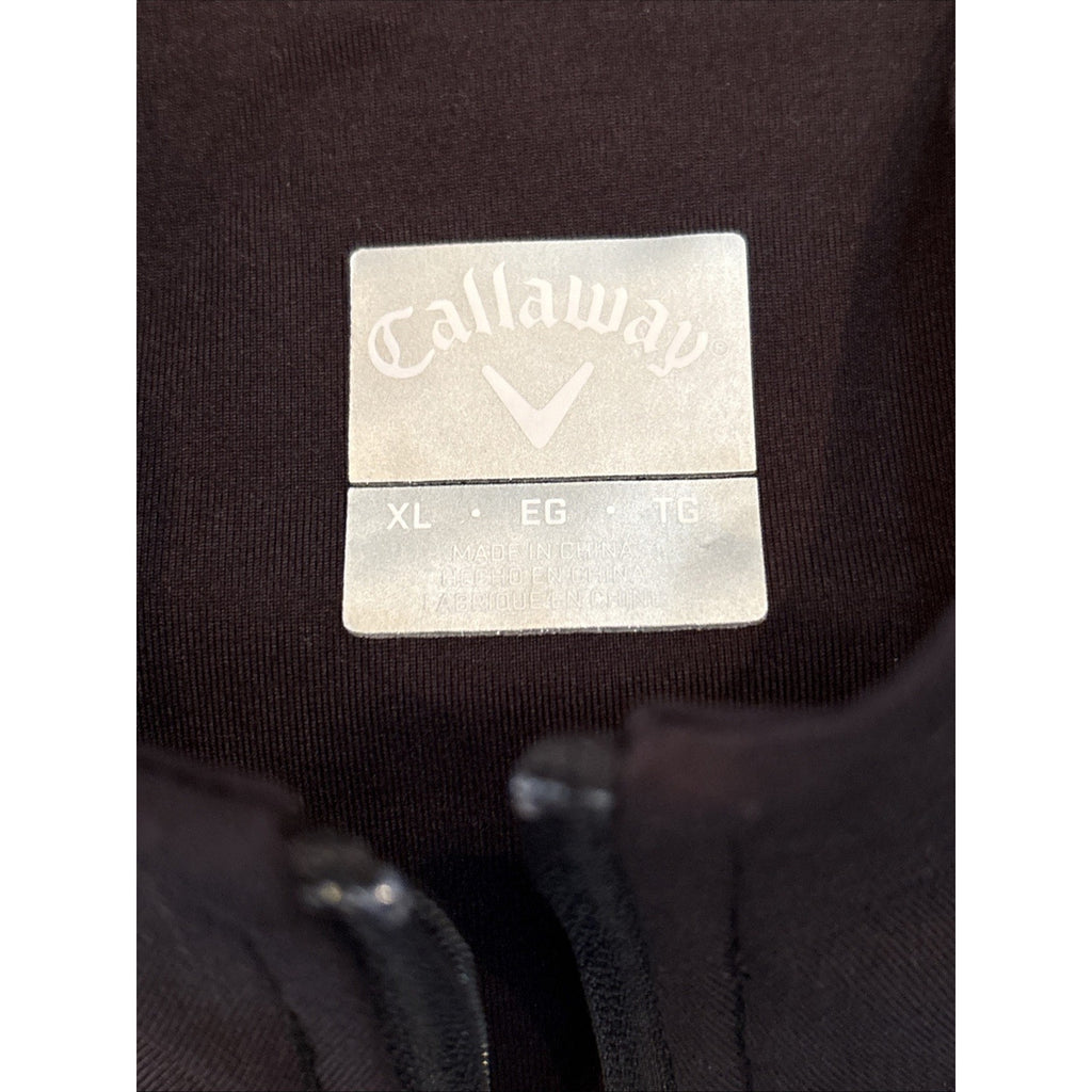 Callaway Opti-Dri Water Repellent 1/4 Zip Golf Pullover Mens X-Large NWT Black