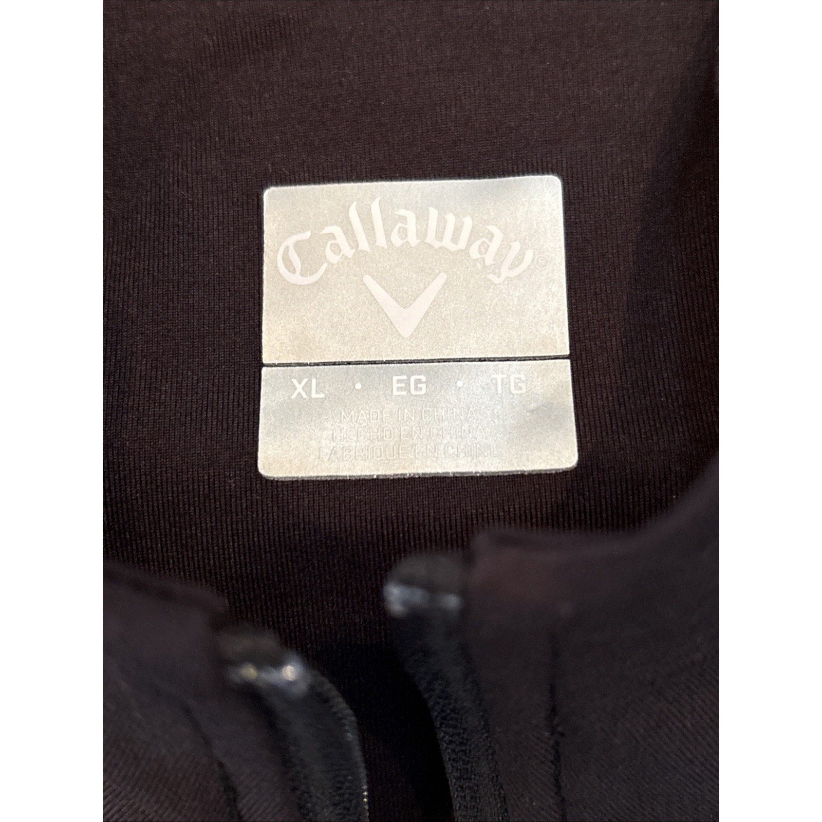 Callaway Opti-Dri Water Repellent 1/4 Zip Golf Pullover Mens X-Large NWT Black