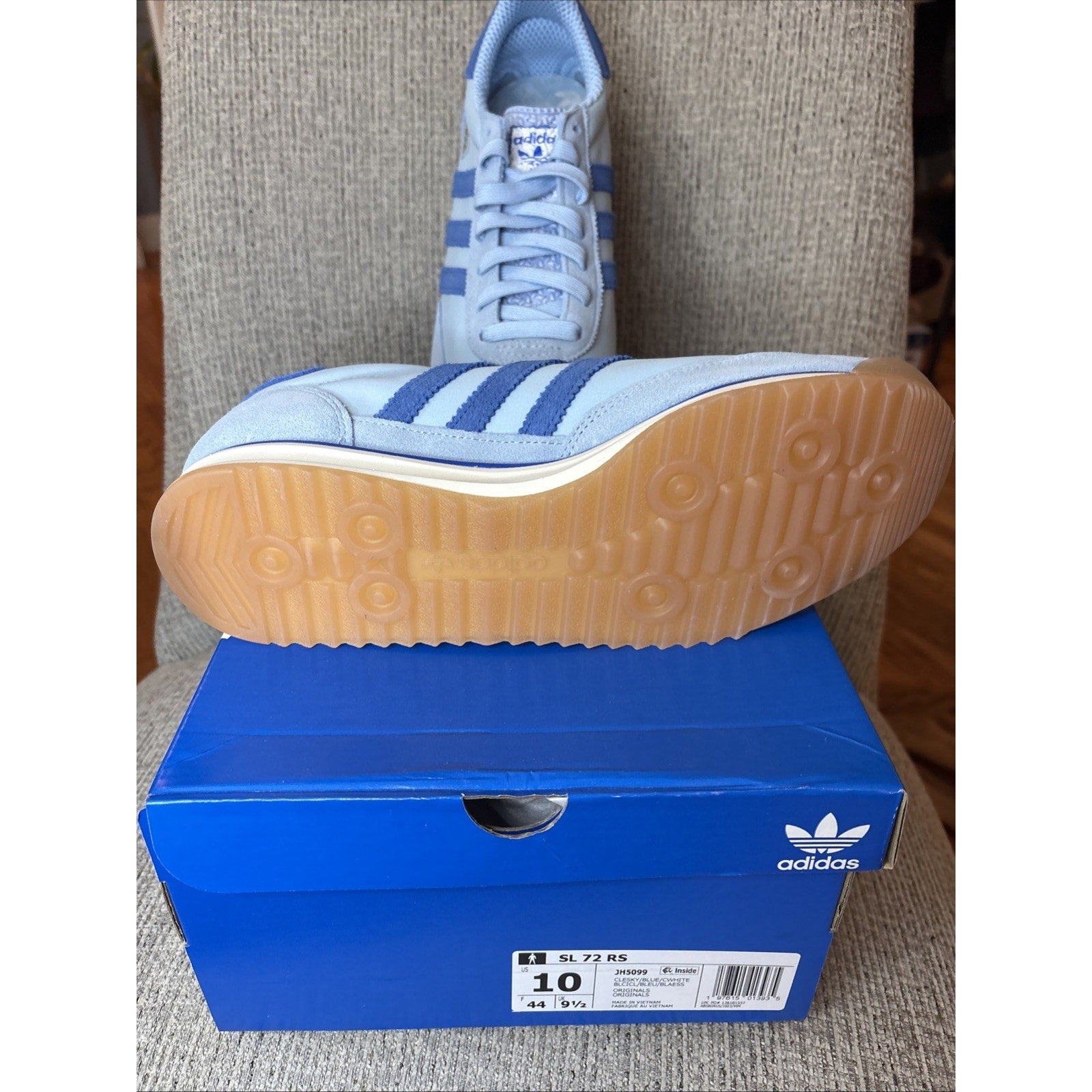 Adidas SL72 RS Sky Blue Scarlet Size 10 Men - Argentina Colors World Cup