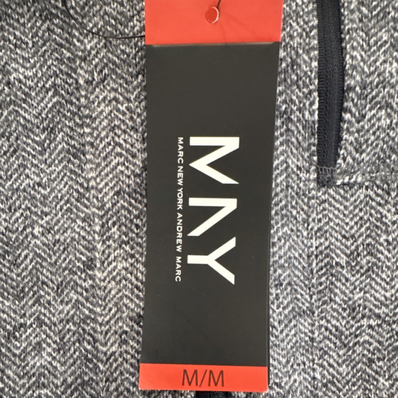 Marc New York Andrew Marc MNY Gray Herringbone Zip Mid-Length Women's Jacket M