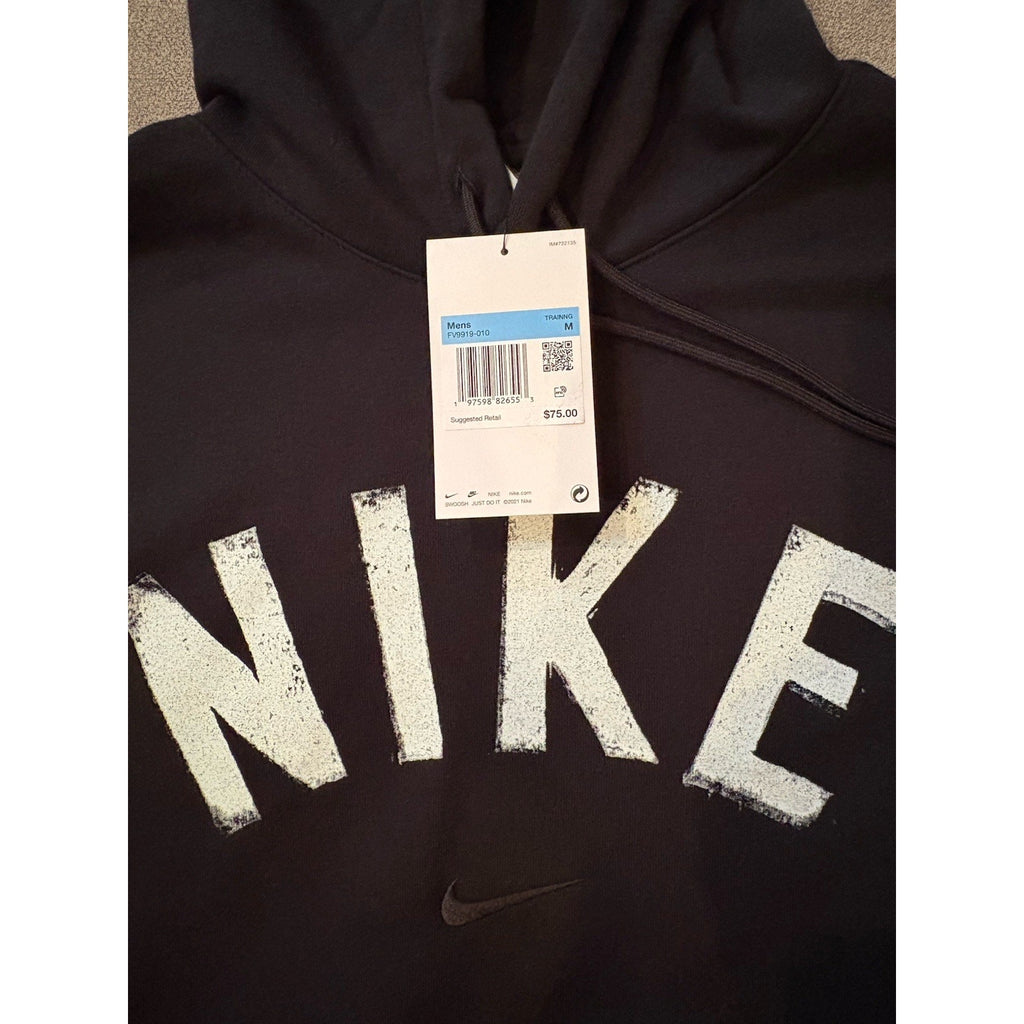 Nike Men's Black Pullover Hoodie Large NIKE Logo Kangaroo Pocket NWT