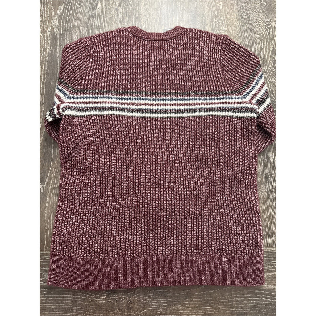 Express Men's Burgundy Crewneck Sweater Size Large
