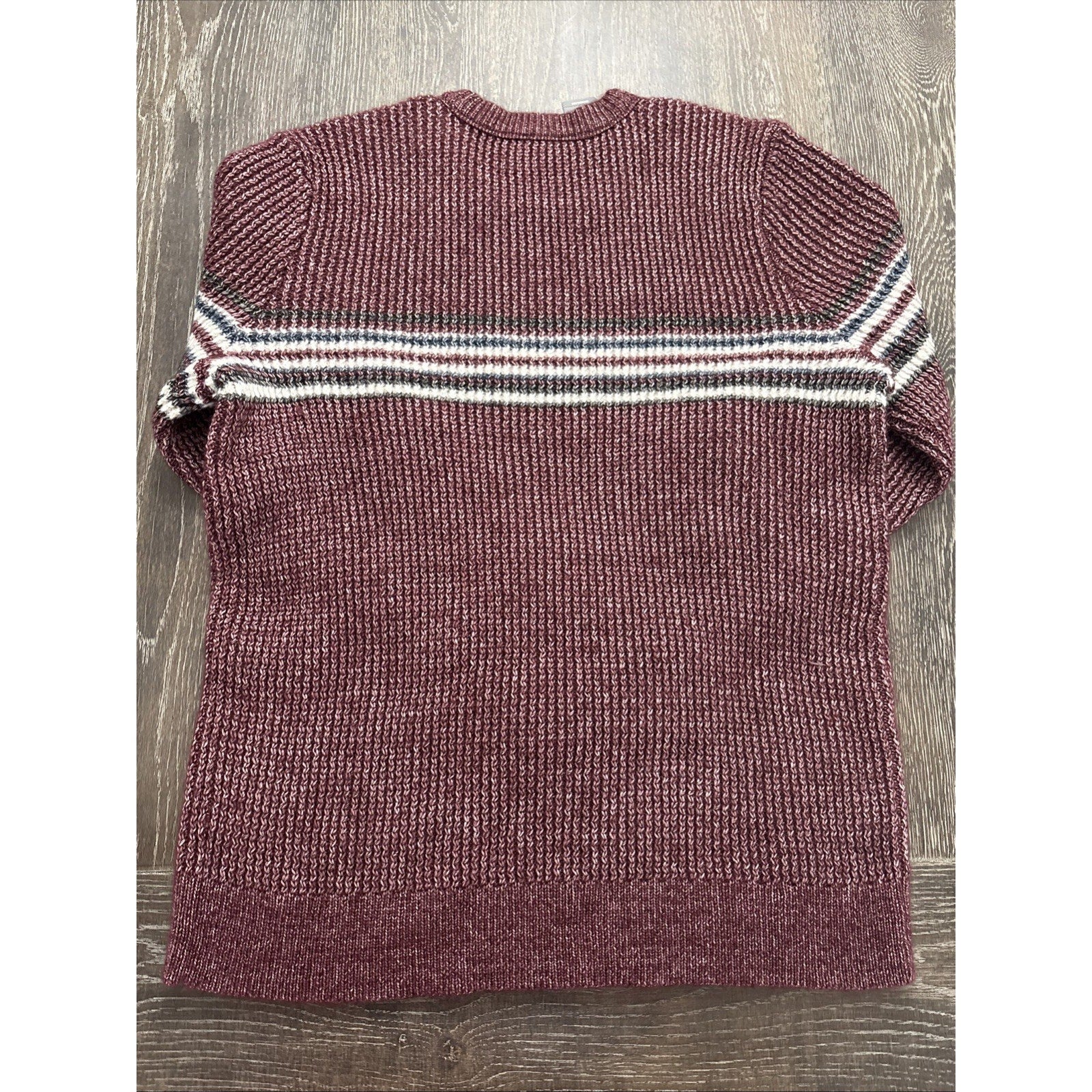 Express Men's Burgundy Crewneck Sweater Size Large