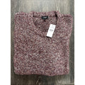 Express Men's Crewneck Sweater Size Large Burgundy Marled Knit Pullover Soft Cas