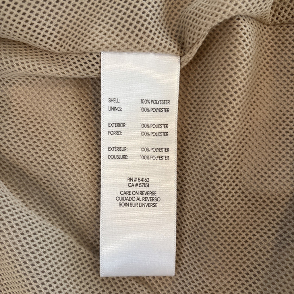 Tommy Hilfiger Jacket Women XL Beige Hooded Lightweight Windbreaker (NWT)
