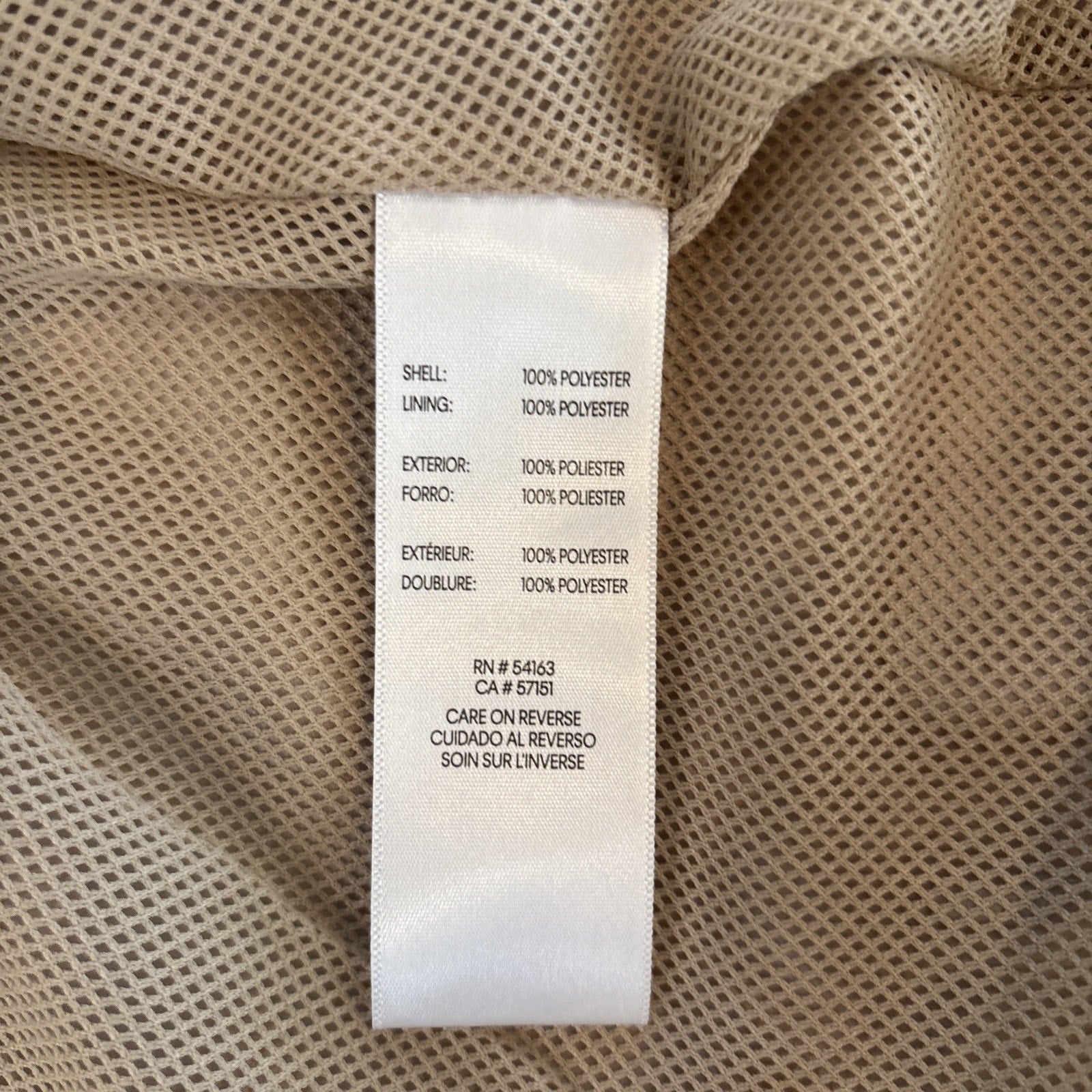 Tommy Hilfiger Jacket Women XL Beige Hooded Lightweight Windbreaker (NWT)