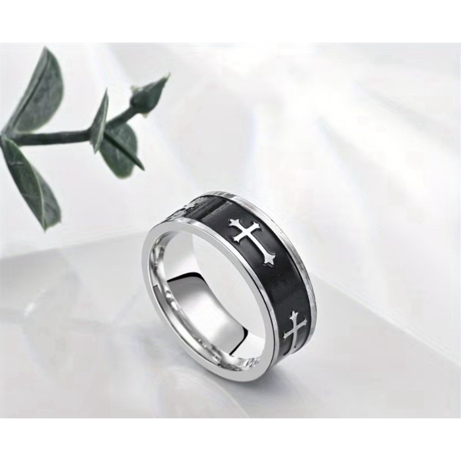 Men’s Ring - Titanium Steel Cross Ring European and American Style
