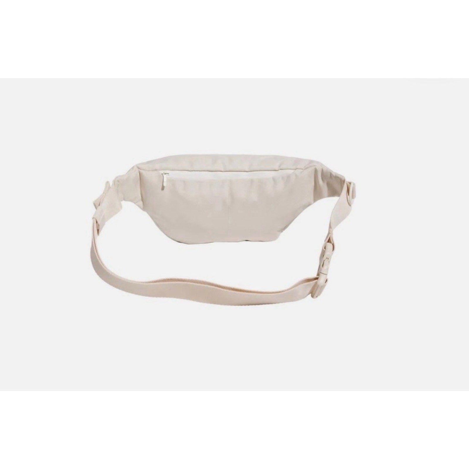 Adidas Waist Pack Hiking Zipper 2 Pockets Adjustable Strap Fabric Beige Unisex