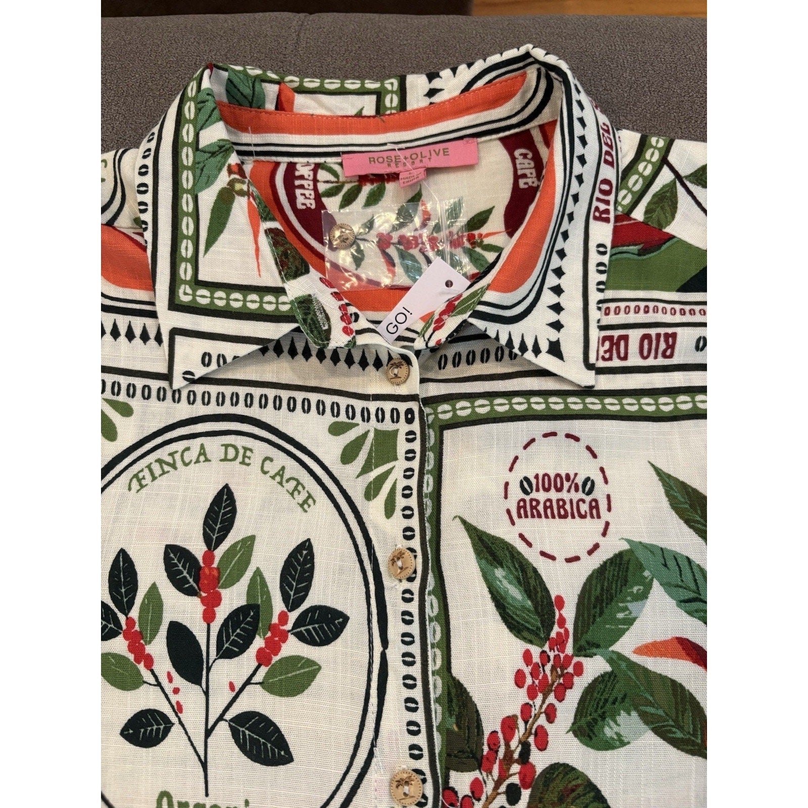 Rose and Olive Women’s Long Sleeve Blouse Size Large (NWT)