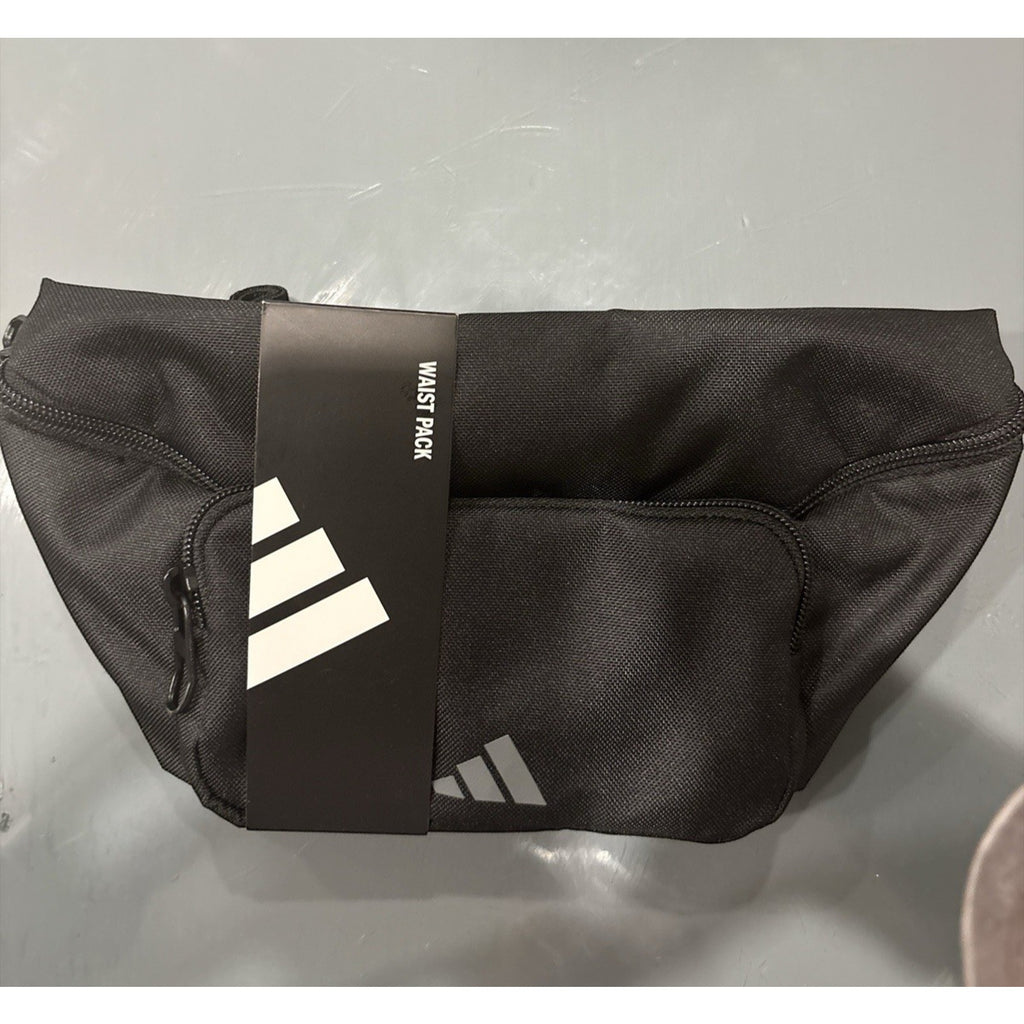 Adidas Waist Pack Black Hiking Adjustable Strap 2.5L Polyester 2 Pockets Unisex