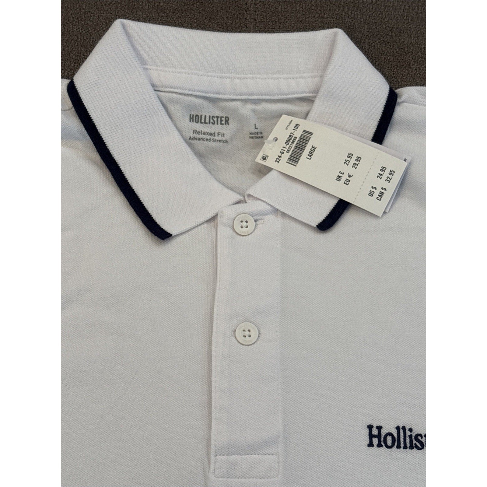 Hollister Epic Flex Stretch Polo Shirt Men’s Short Sleeve (NWT) M, L, XL