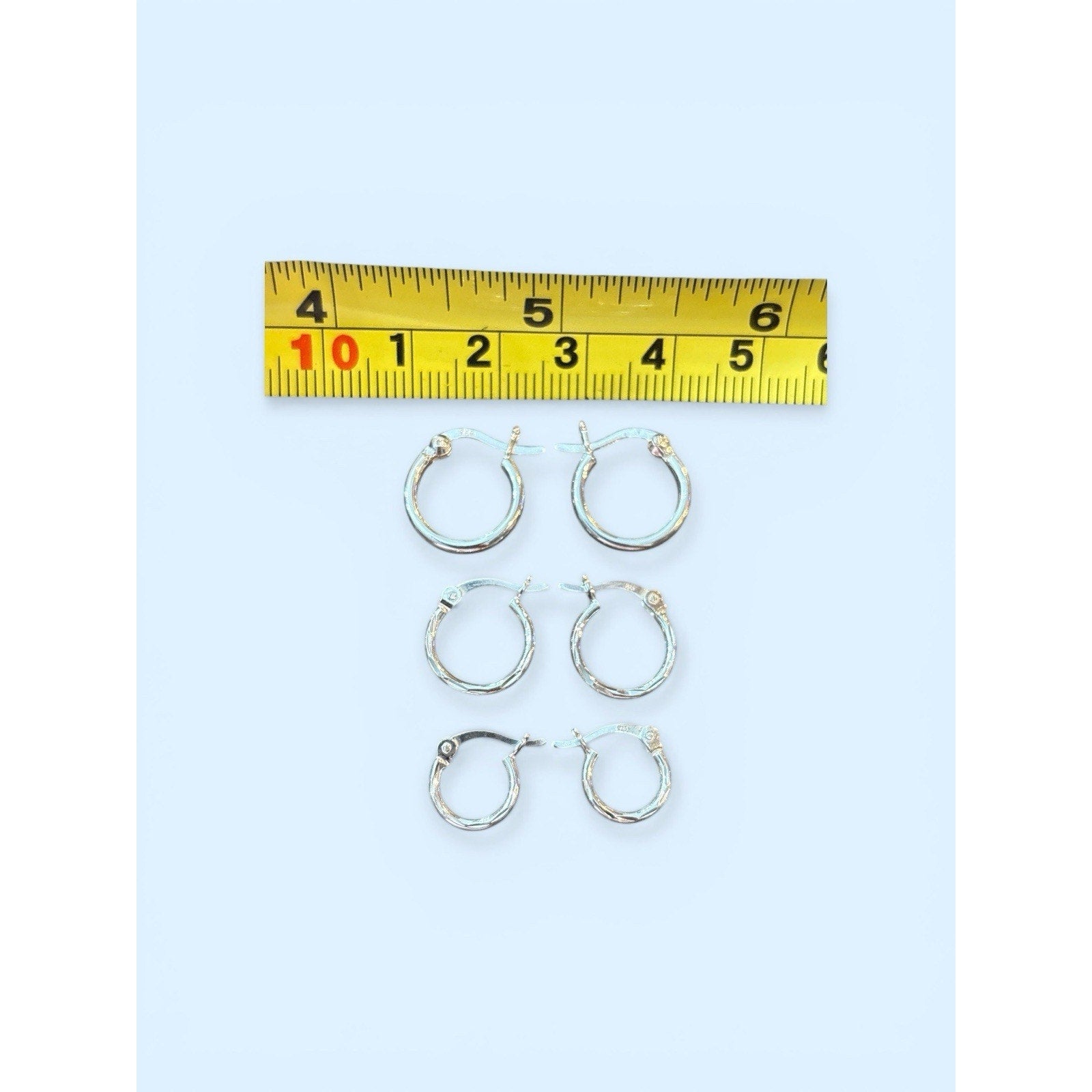 925 Sterling Silver Hoops Earrings Unisex