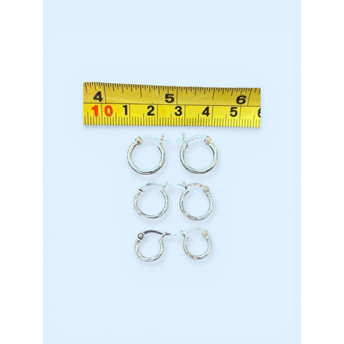 925 Sterling Silver Hoops Earrings Unisex