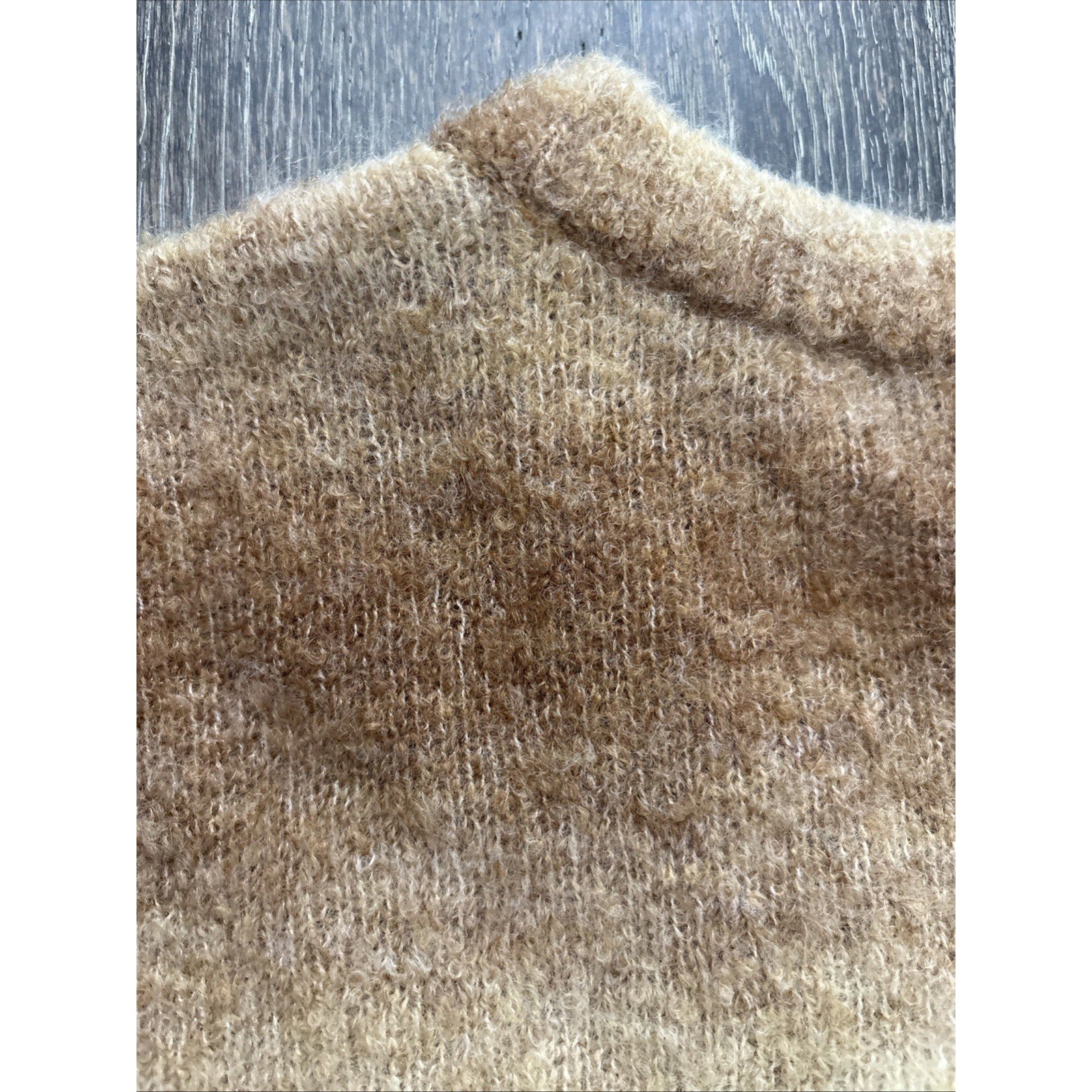 Express Men's V-Neck Sweater Size Large Brown Striped Knit Pullover Soft