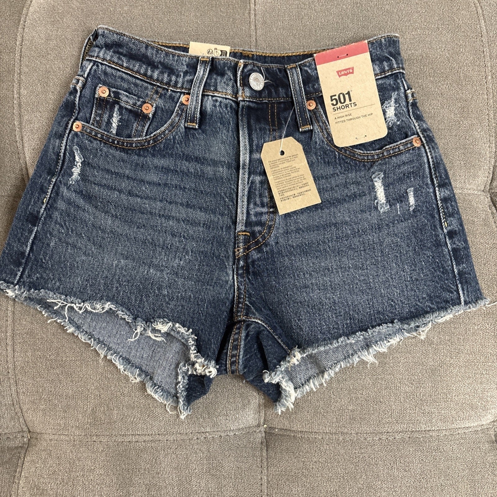 Levi's 501 Women's Shorts Distressed Button Fly Different Sizes (New With tags)