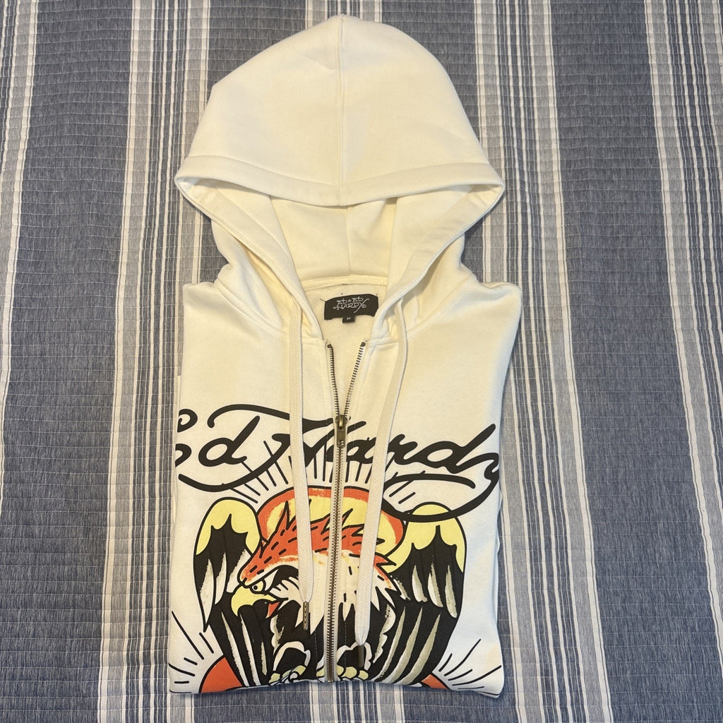 Ed Hardy Men's Hoodie Sweatshirt - Medium