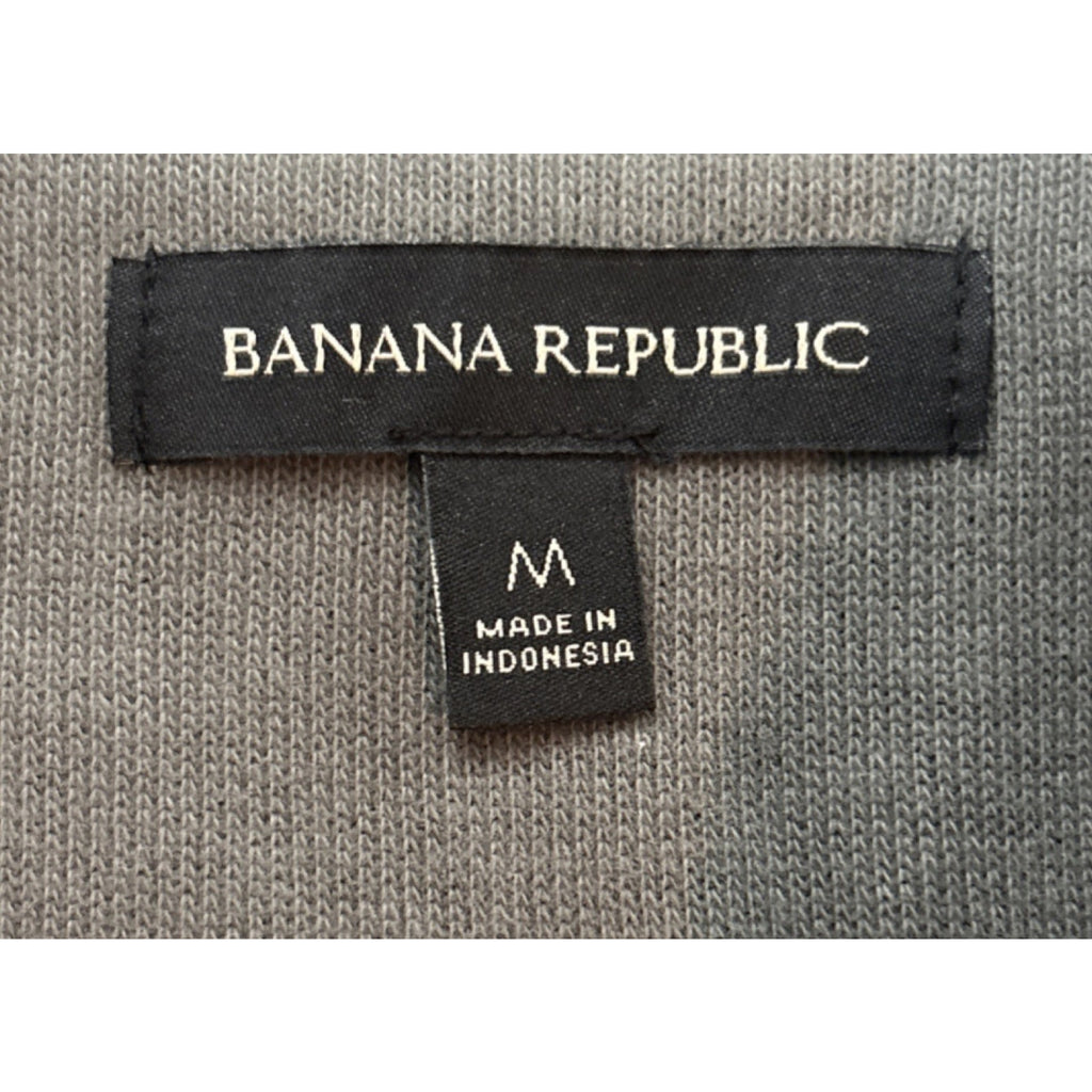 Banana Republic Men's Green Knit 1/4 Zip Mock Neck Pullover Sweater Size M