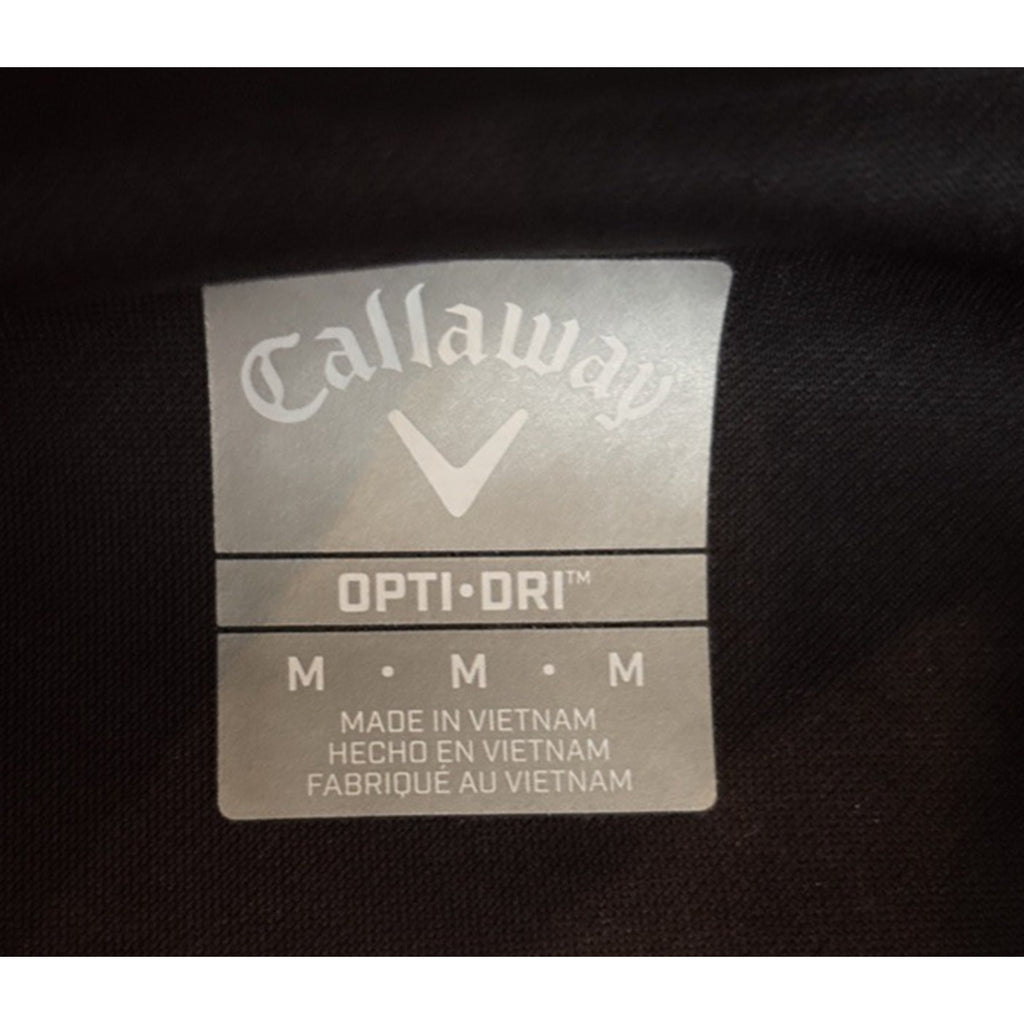 Callaway Mens Medium Opti Dri Water Repellent 1/4 Zip Golf Pullover NWT Black