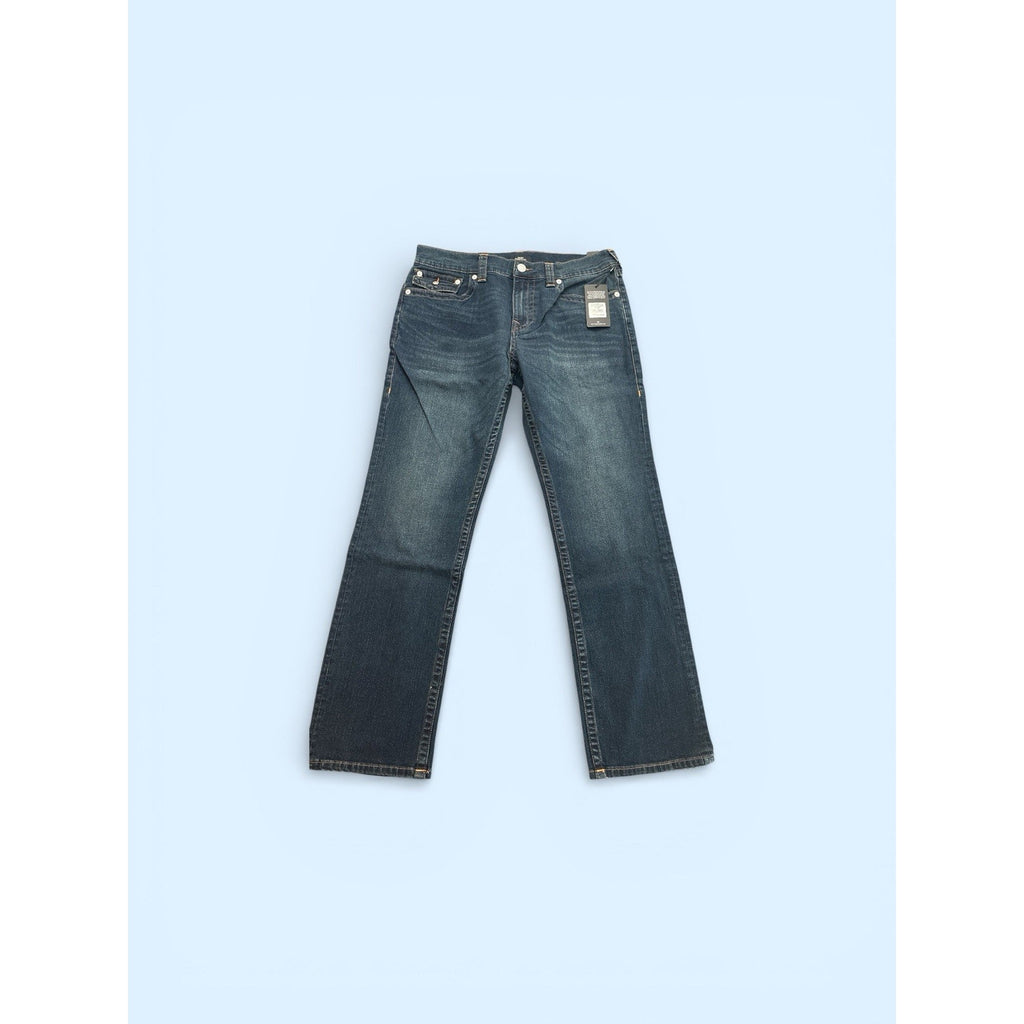 True Religion Men’s Dark Blue Ricky Flap SN Straight 34x32 (New)