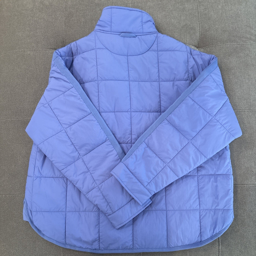 Roxy Women’s Quilted Puffer Jacket Size L Purple Full Zip Lightweight (NWT)