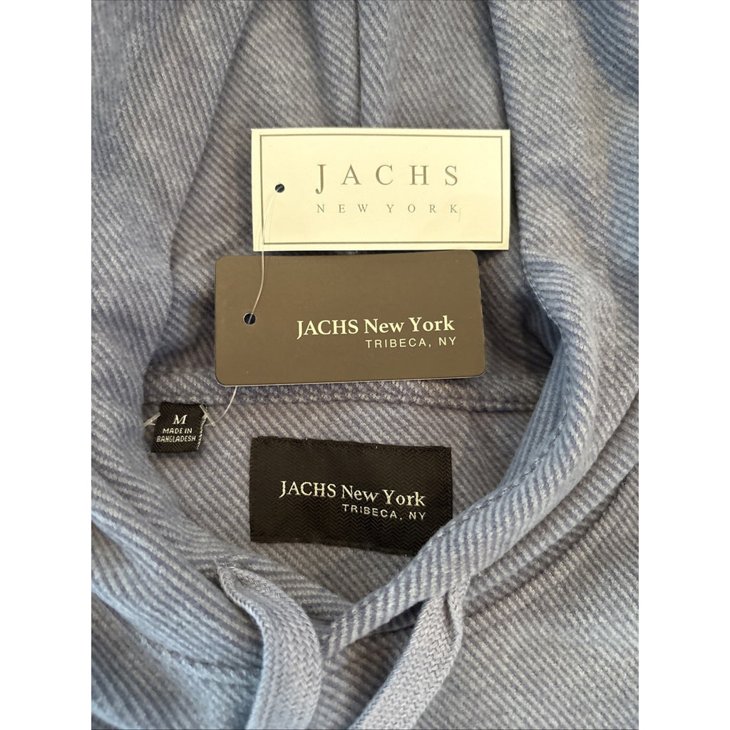 JACHS New York Hoodie Textured Knit Pullover Sweatshirt Men's M Blue Casual Soft