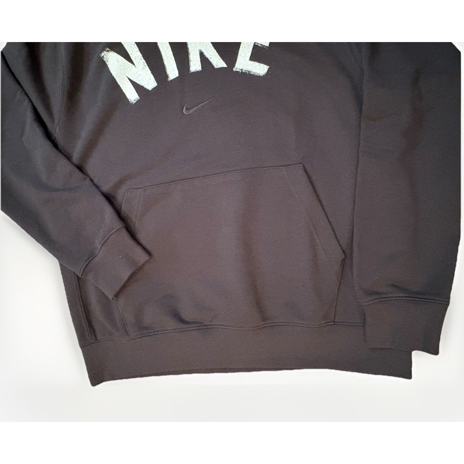 Nike Men's Black Pullover Hoodie Large NIKE Logo Kangaroo Pocket NWT