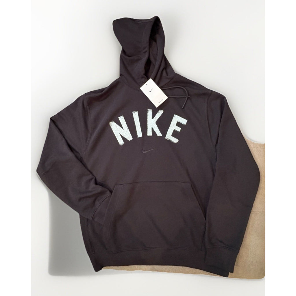 Nike Men's Black Pullover Hoodie Large NIKE Logo Kangaroo Pocket NWT