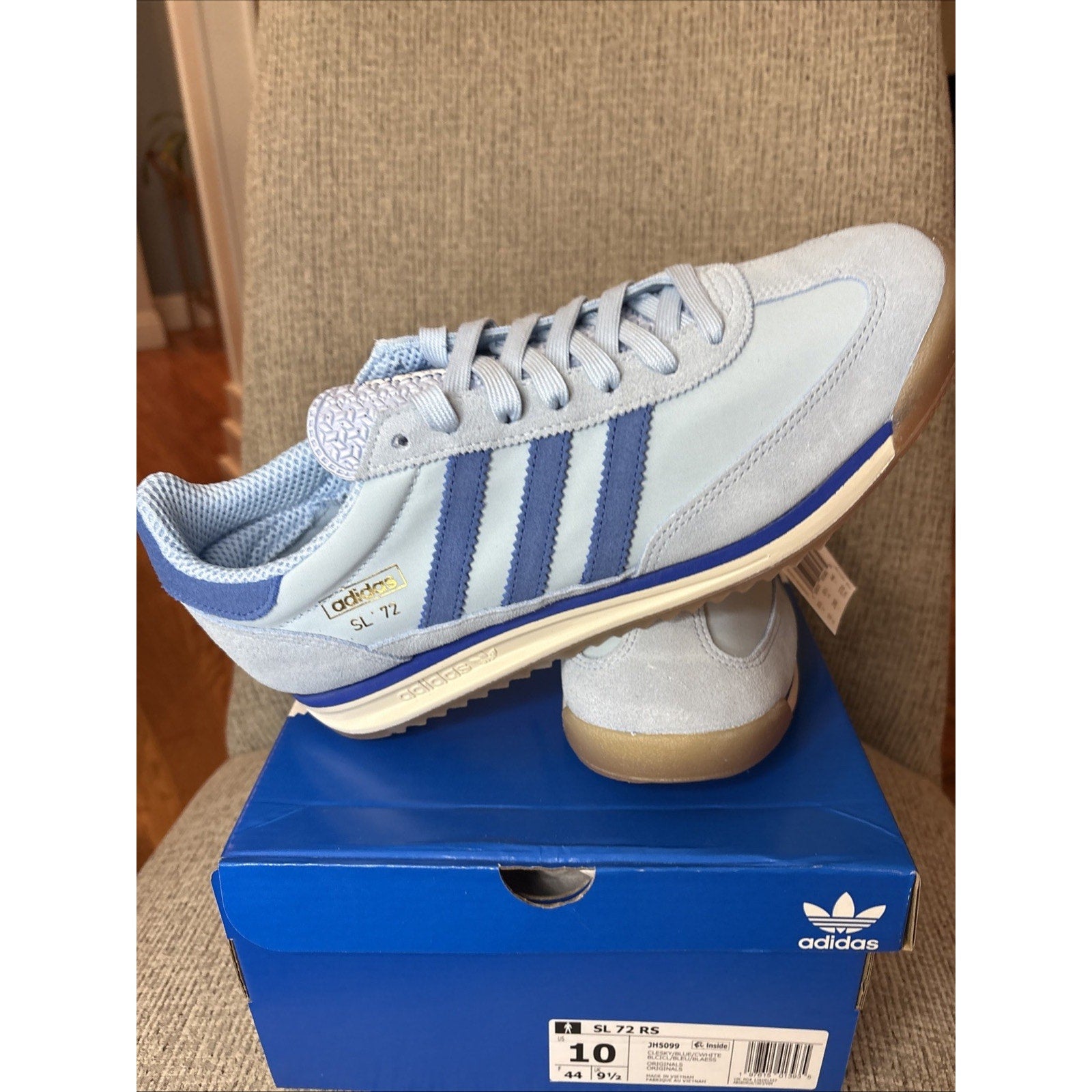 Adidas SL72 RS Sky Blue Scarlet Size 10 Men - Argentina Colors World Cup
