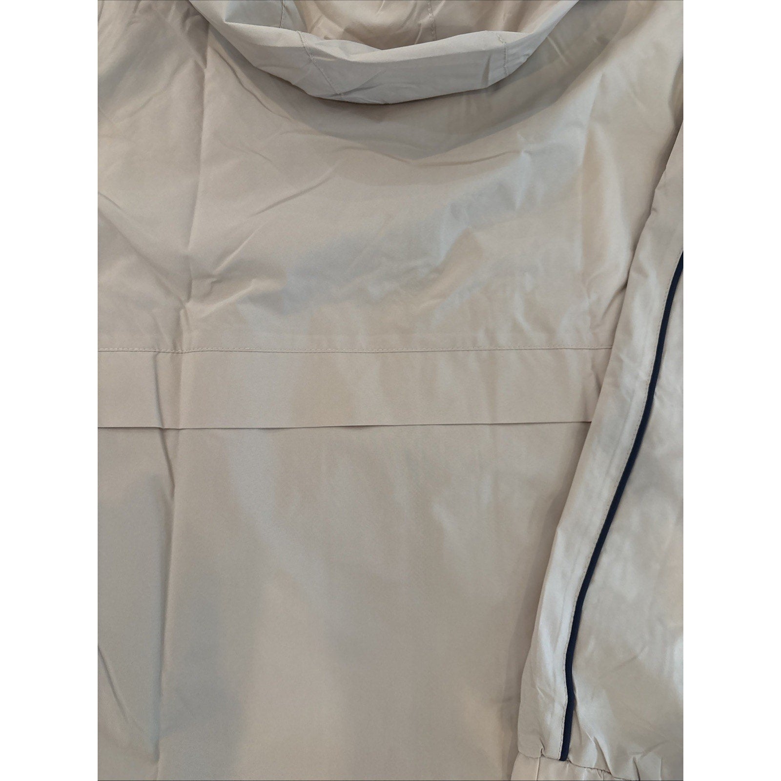 Tommy Hilfiger Jacket Women XL Beige Hooded Lightweight Windbreaker (NWT)