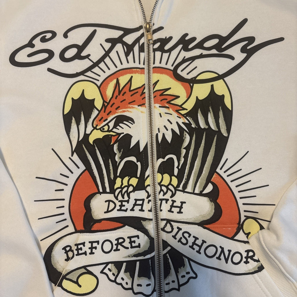 Ed Hardy Men's Hoodie Sweatshirt - Medium
