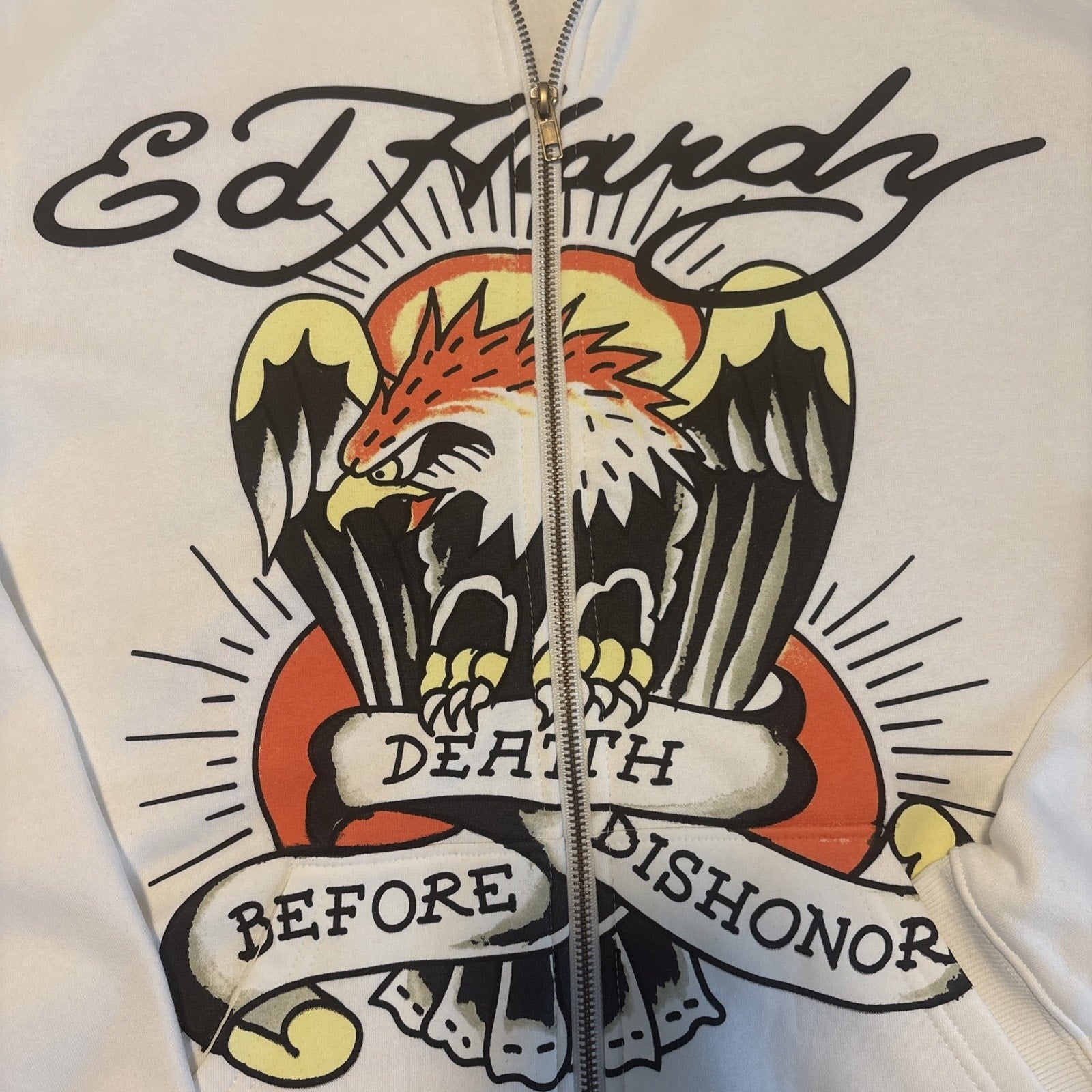 Ed Hardy Men's Hoodie Sweatshirt - Medium