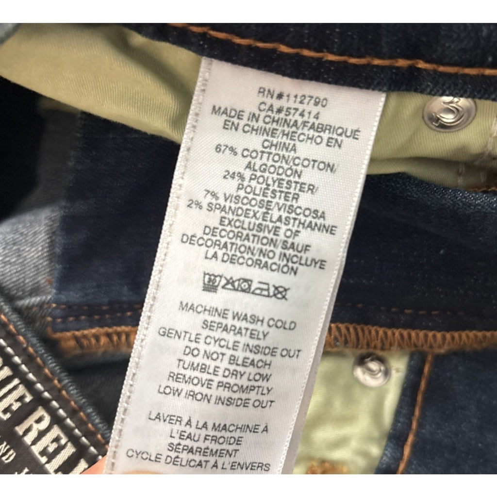True Religion Men’s Dark Blue Ricky Flap SN Straight 34x32 (New)