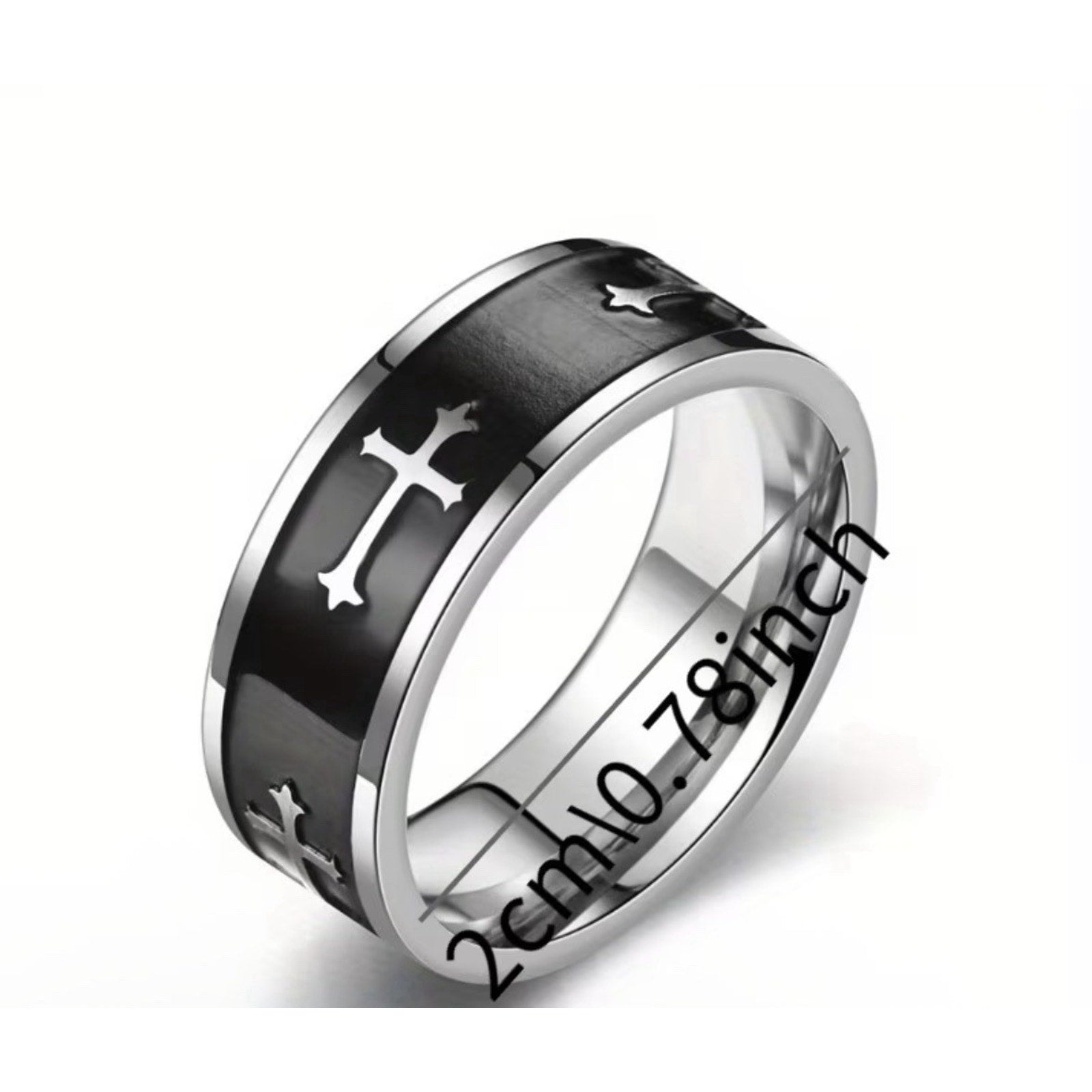 Men’s Ring - Titanium Steel Cross Ring European and American Style