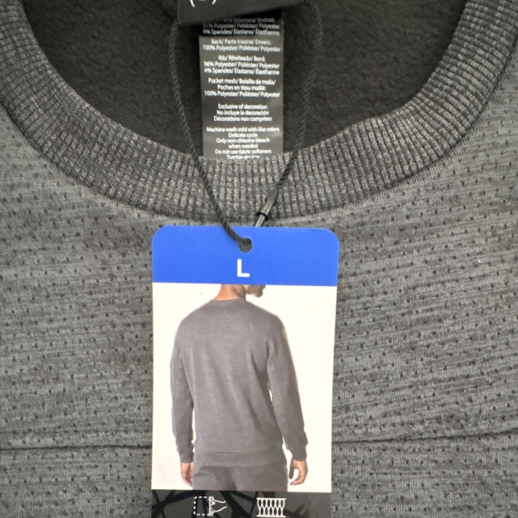 Spyder Active Gray Knit Crew Neck Pullover Sweatshirt Men's Size L