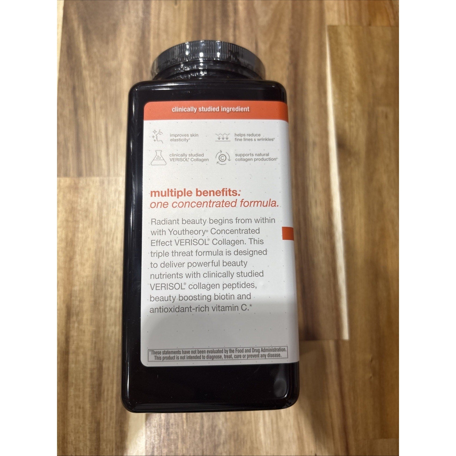 NEW Youtheory Collagen Concentrated Effect Verisol Biotin exp 11/27 345 tab.