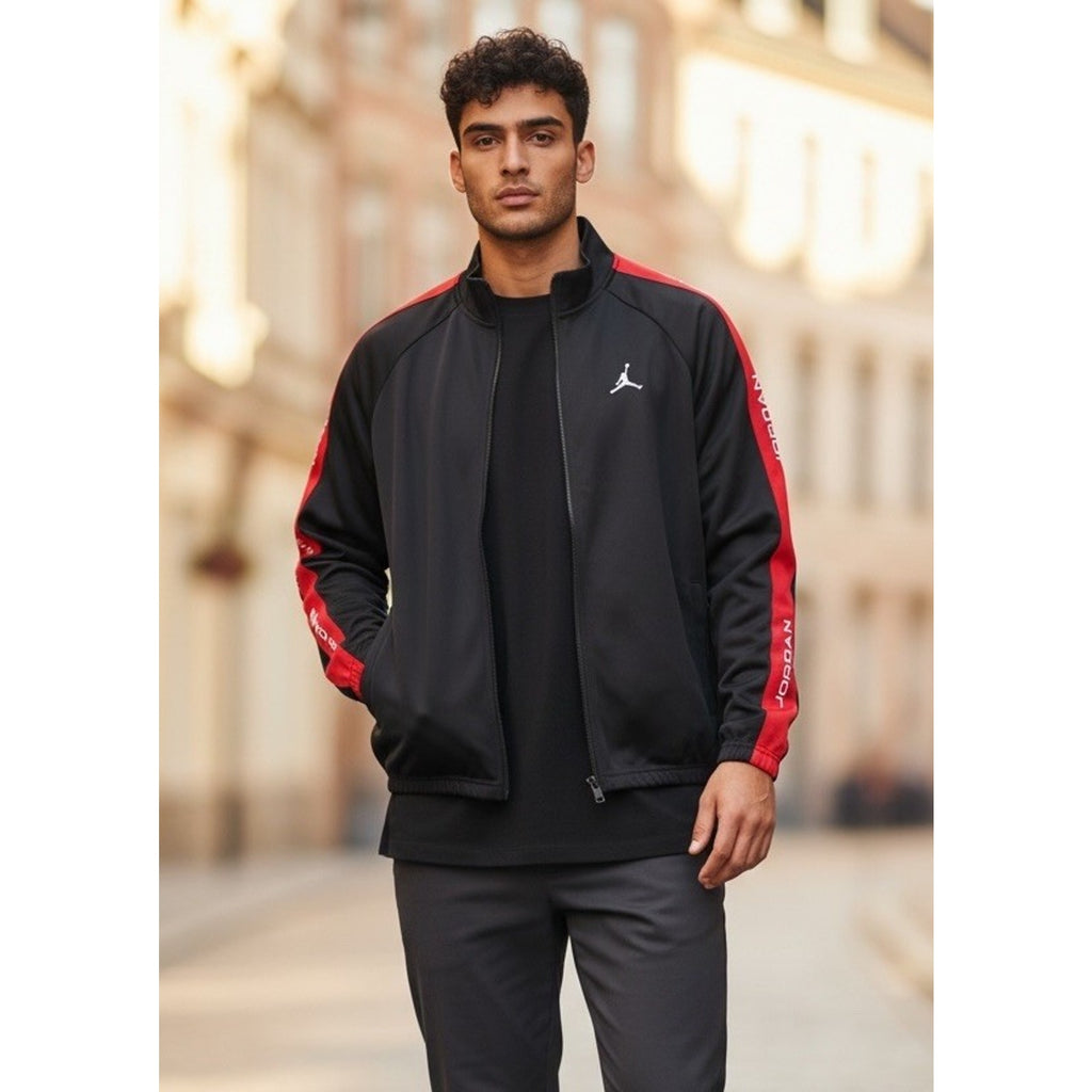 Nike Air Jordan Jumpman Full Zip Track Jacket Black Red Men's NWT