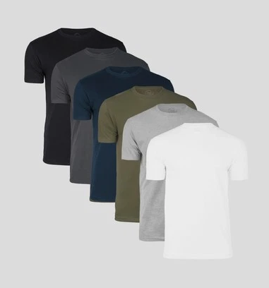 True Classic Men's Crew Neck T-Shirts – Assorted Colors | Medium & Large