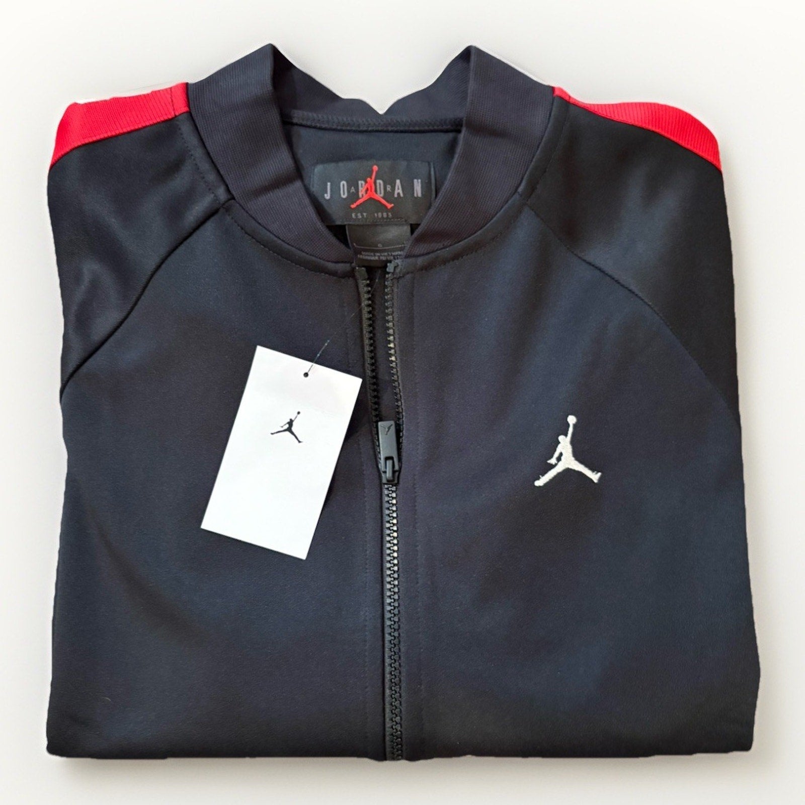 Nike Air Jordan Jumpman Full Zip Track Jacket Black Red Men's NWT
