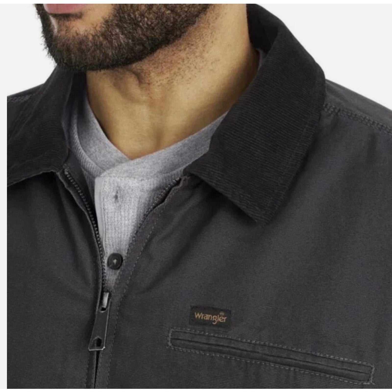 Wrangler Men's Canvas Jacket Gray Size L (New with Tags)