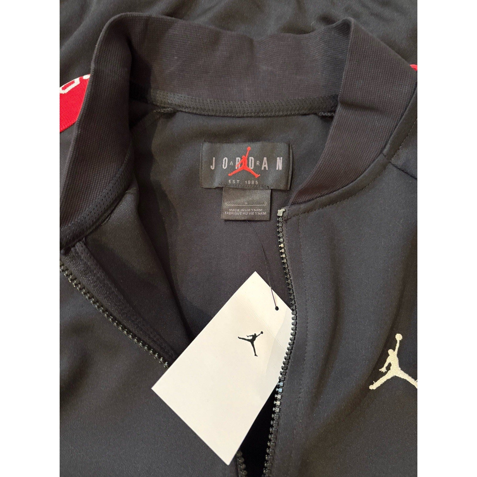 Nike Air Jordan Jumpman Full Zip Track Jacket Black Red Men's NWT