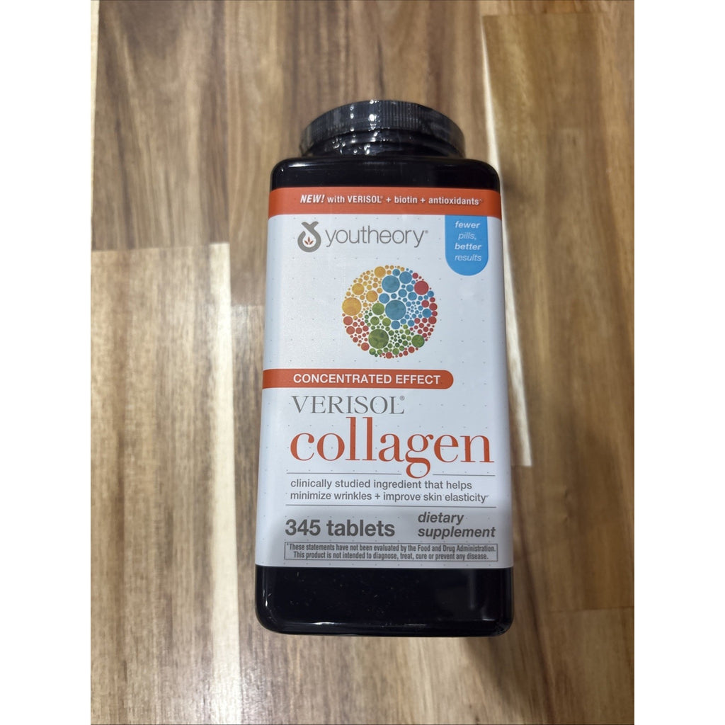 NEW Youtheory Collagen Concentrated Effect Verisol Biotin exp 11/27 345 tab.