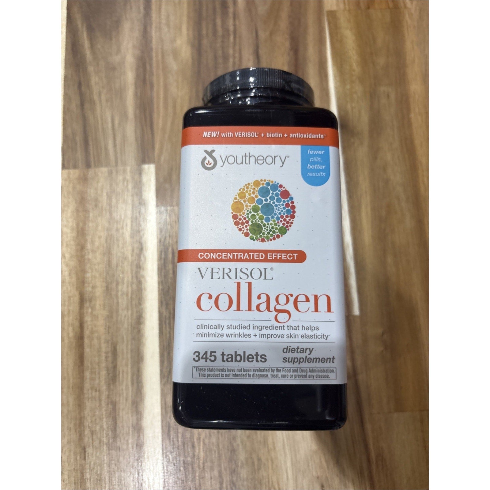NEW Youtheory Collagen Concentrated Effect Verisol Biotin exp 11/27 345 tab.