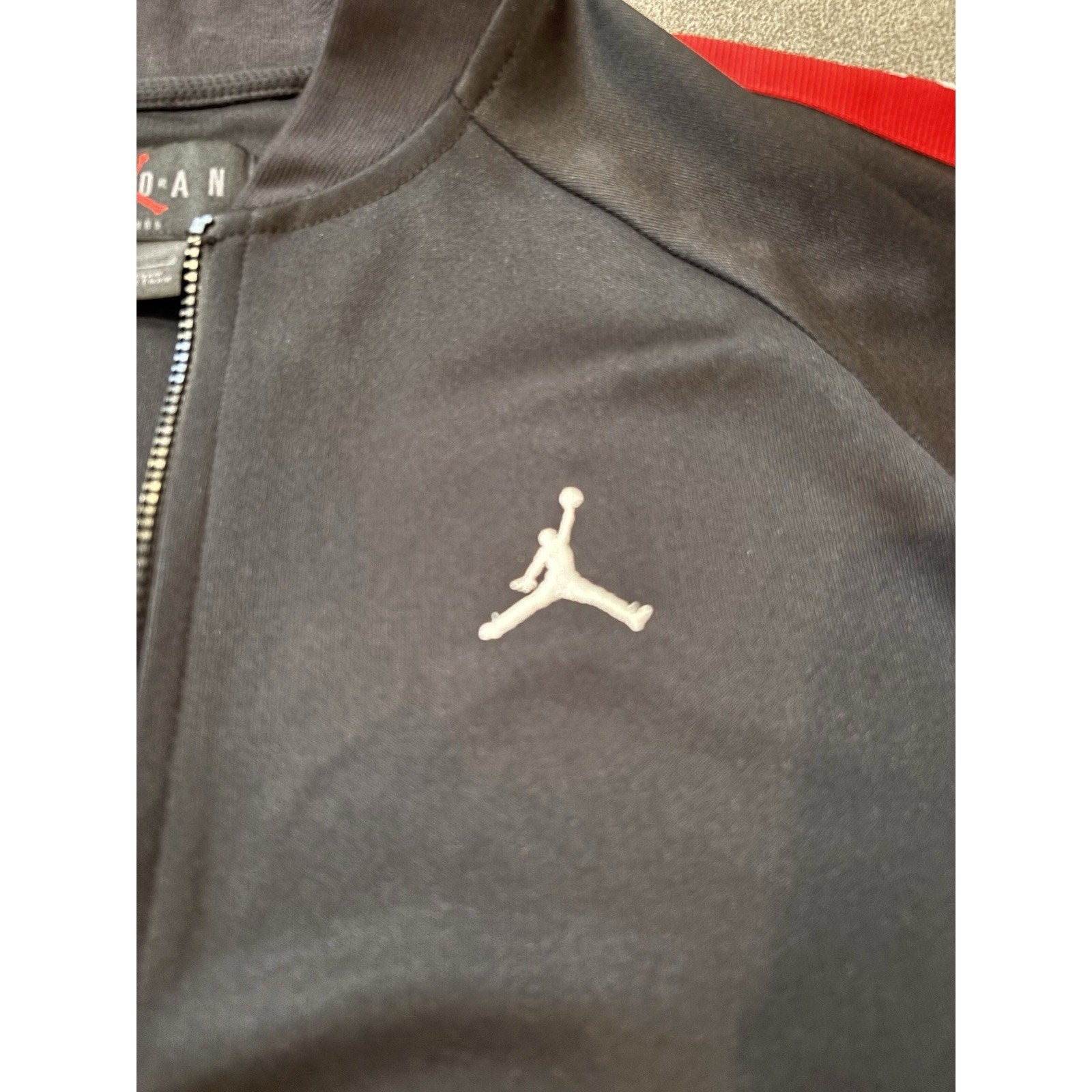 Nike Air Jordan Jumpman Full Zip Track Jacket Black Red Men's NWT