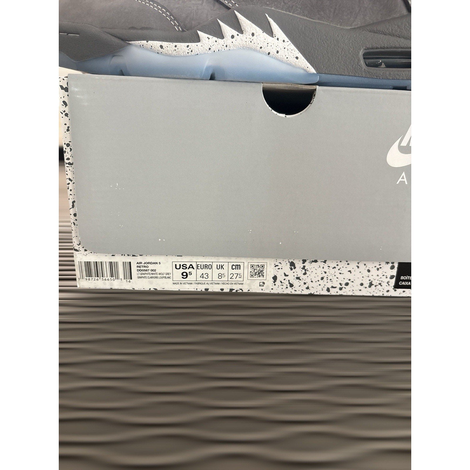 Air Jordan 5 Retro 2026 Wolf Grey Size 9.5