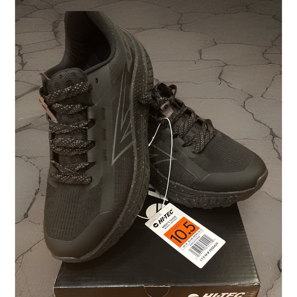 Hi-Tec Men's Athletic Sneaker Lace Up Low Top Black/Asphalt Solid 1930429