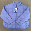Roxy Women’s Quilted Puffer Jacket Size L Purple Full Zip Lightweight (NWT)