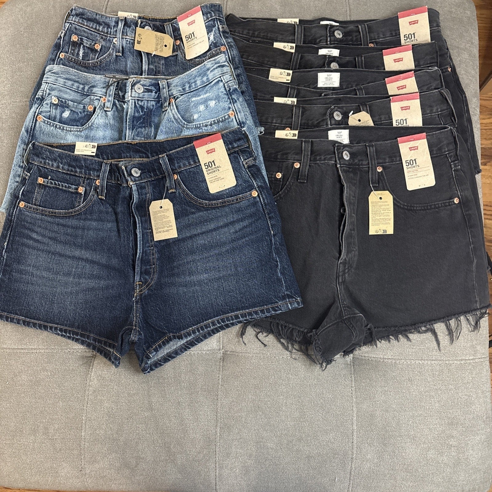 Levi's 501 Women's Shorts Distressed Button Fly Different Sizes (New With tags)