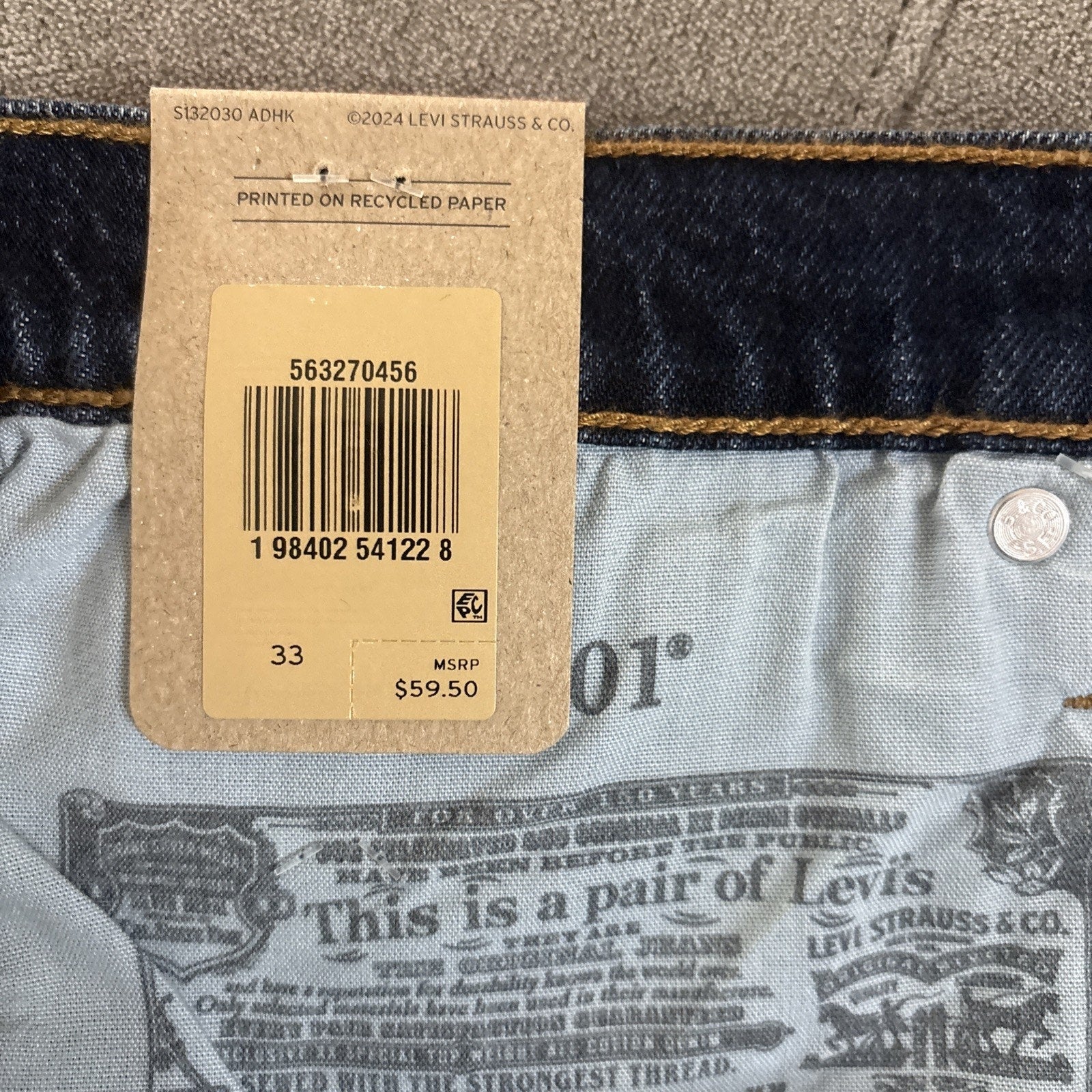 Levi's 501 Women's Shorts Distressed Button Fly Different Sizes (New With tags)