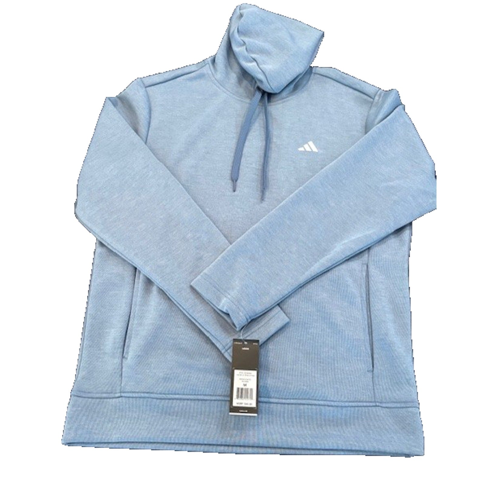 Adidas Men’s Essential Fleece Pullover Hoodie Light Blue NWT Athletic Medium